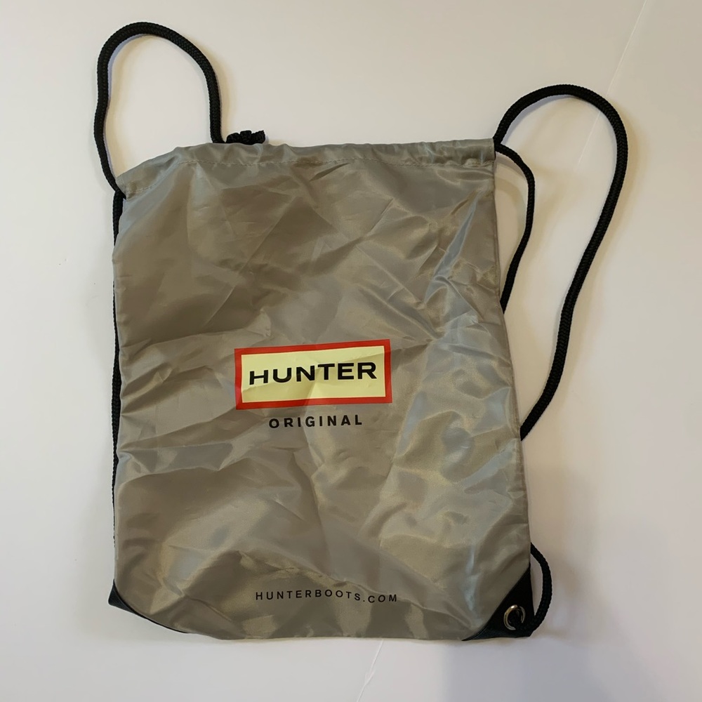 Hunter Boots Gray Drawstring Tote/Dust Bag